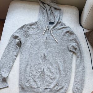 J. Crew Light Gray Hooded Zip Sweater